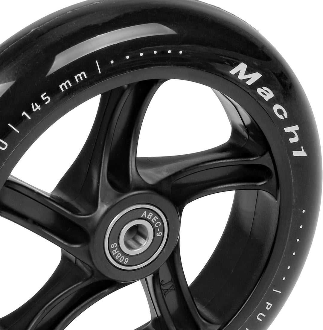 2 Stück 145x30mm Mach1 Kickscooter Rollen-Set inklusive Kugellager + Spacer - Cityroller Ersatz Reif