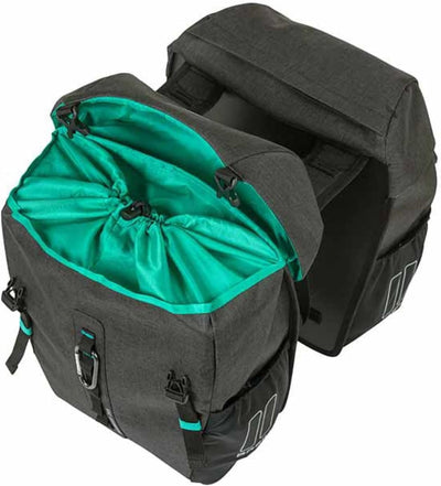 Basil Unisex – Erwachsene Doppelpacktasche-2179234760 Doppelpacktasche, schwarz Melee, 18 L