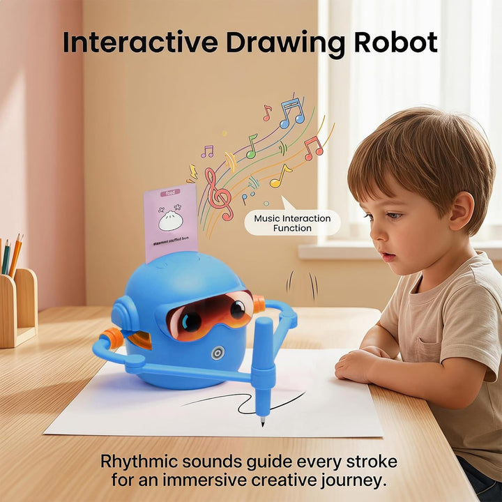Zeichenroboter für Kinder Drawing Robot, Malroboter für Kinder ab 5 Jahren Montessori-Lernspielzeug,