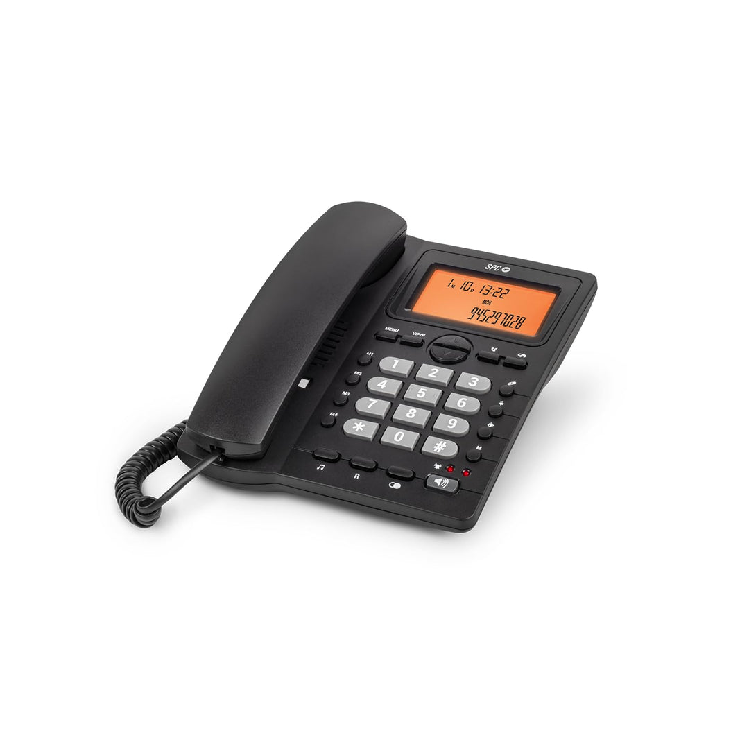 SPC Office ID 2 - Festnetztelefon mit beleuchtetem Display, 4 Direktspeichern und 10 indirekten Spei
