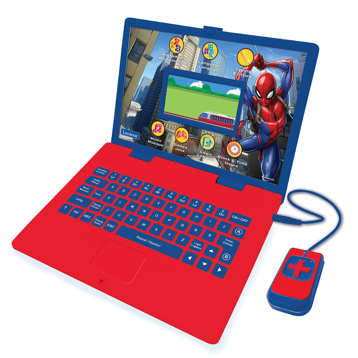 Lexibook JC798SPi1 Spider-Man Lern- und Zweisprachiger Laptop, Französisch/Englisch, Farbiger Bildsc