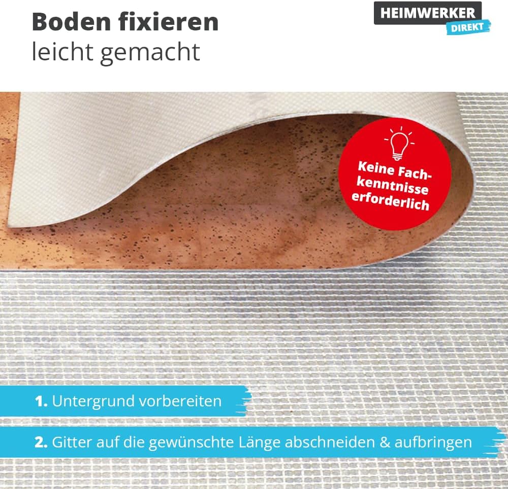 2x 25m² Alfa Verlegegitter Profi-Qualität Belagsfixierung Boden, Weichmacherbeständig rückstandsfrei