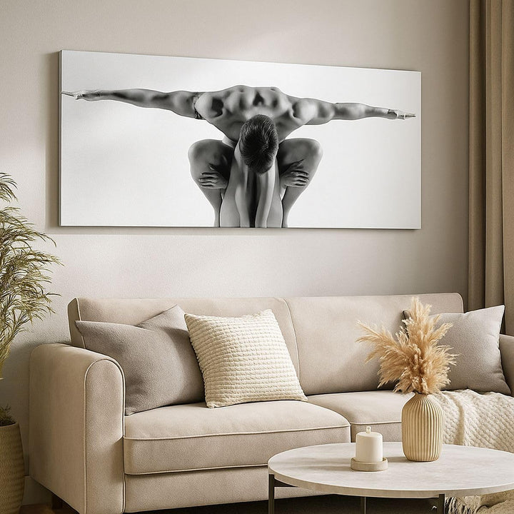 ARTTOR Wandbilder Dekoration Wohnzimmer Modell Körper Muskeln Tätowierung Bilder auf Leinwand 120x50