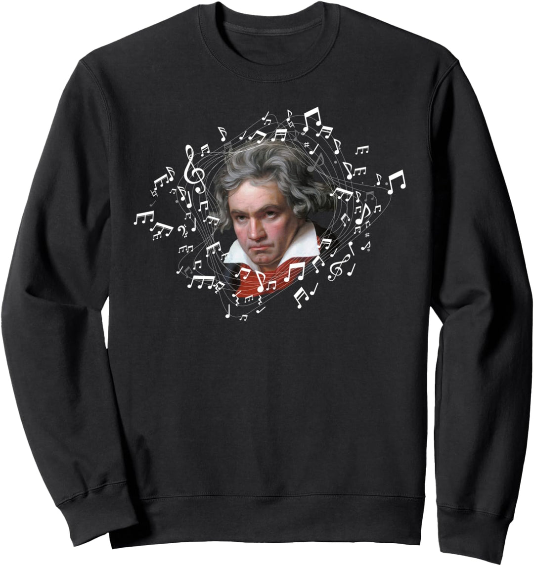 Ludwig van Beethoven Musiklehrer Pianisten Fliegende Noten Sweatshirt