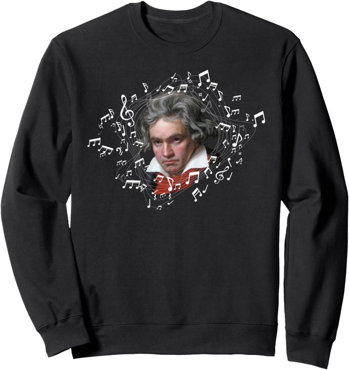 Ludwig van Beethoven Musiklehrer Pianisten Fliegende Noten Sweatshirt