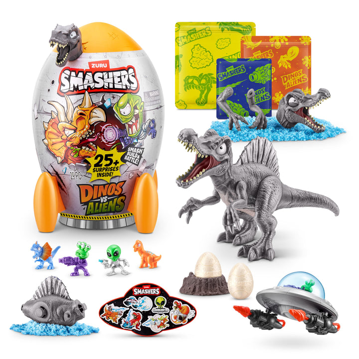 Smashers Dino vs Aliens Medium (Spinosaurus) von ZURU, aufschlagbares Spielzeug-Ei für Jungen, SPINO