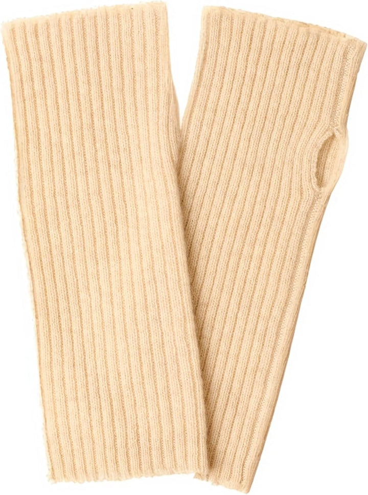 Prettystern Damen Kaschmir-Wolle Gerippte Fingerlose Handschuhe Hand-Stulpen handgelenk-wärmer Pulsw