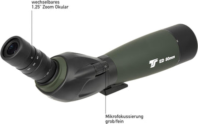 TS-Optics Final80 APO Zoom Spektiv FINAL 80 F-ED Objektiv 20-60x80mm Multi vollvergütete stickstoffg