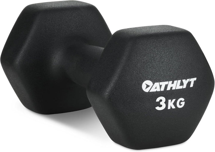 Athlyt - Neopren hanteln gewichte 03# 2 X 3 Schwarz, 2 x 3kg