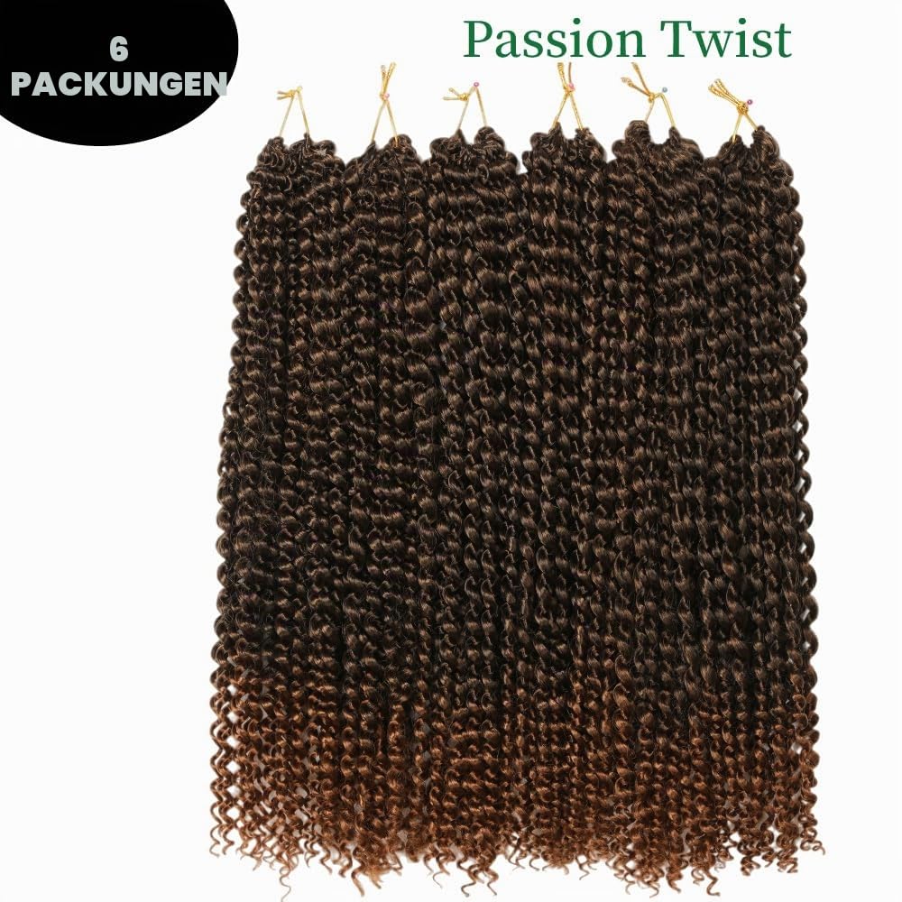 Passion Twist Hair,passion twist 6 Packs 18 Inch (45.5 cm), passion twist t30,Faux Locs Crochet Hair