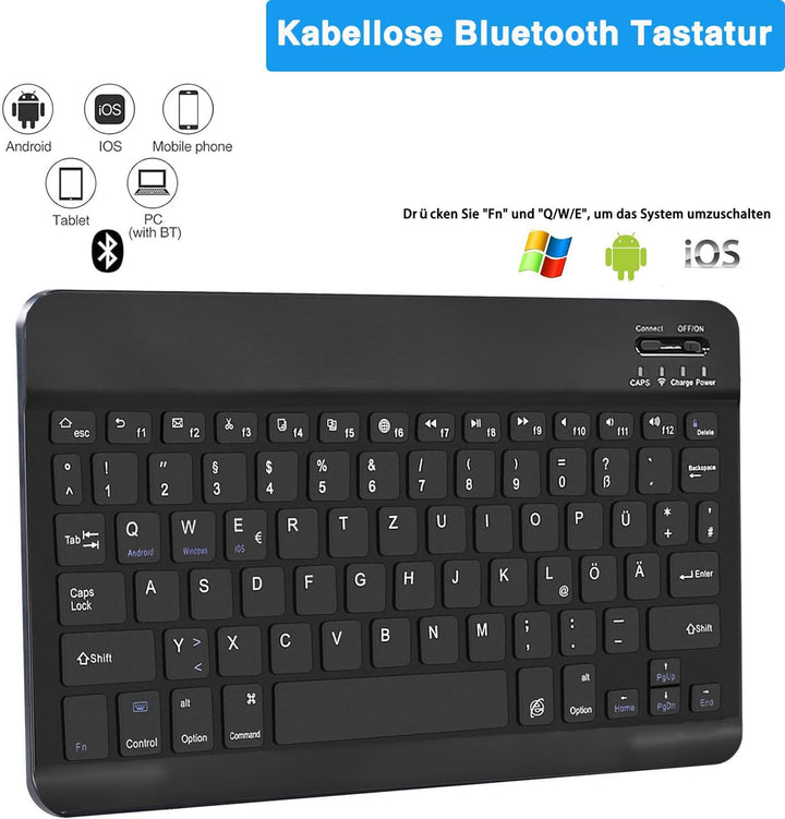 COEZFE Lenovo Tab Lenovo Tab M11 Tastatur Hülle, Deutsches QWERTZ Tastatur für Lenovo M11 11 Zoll, S