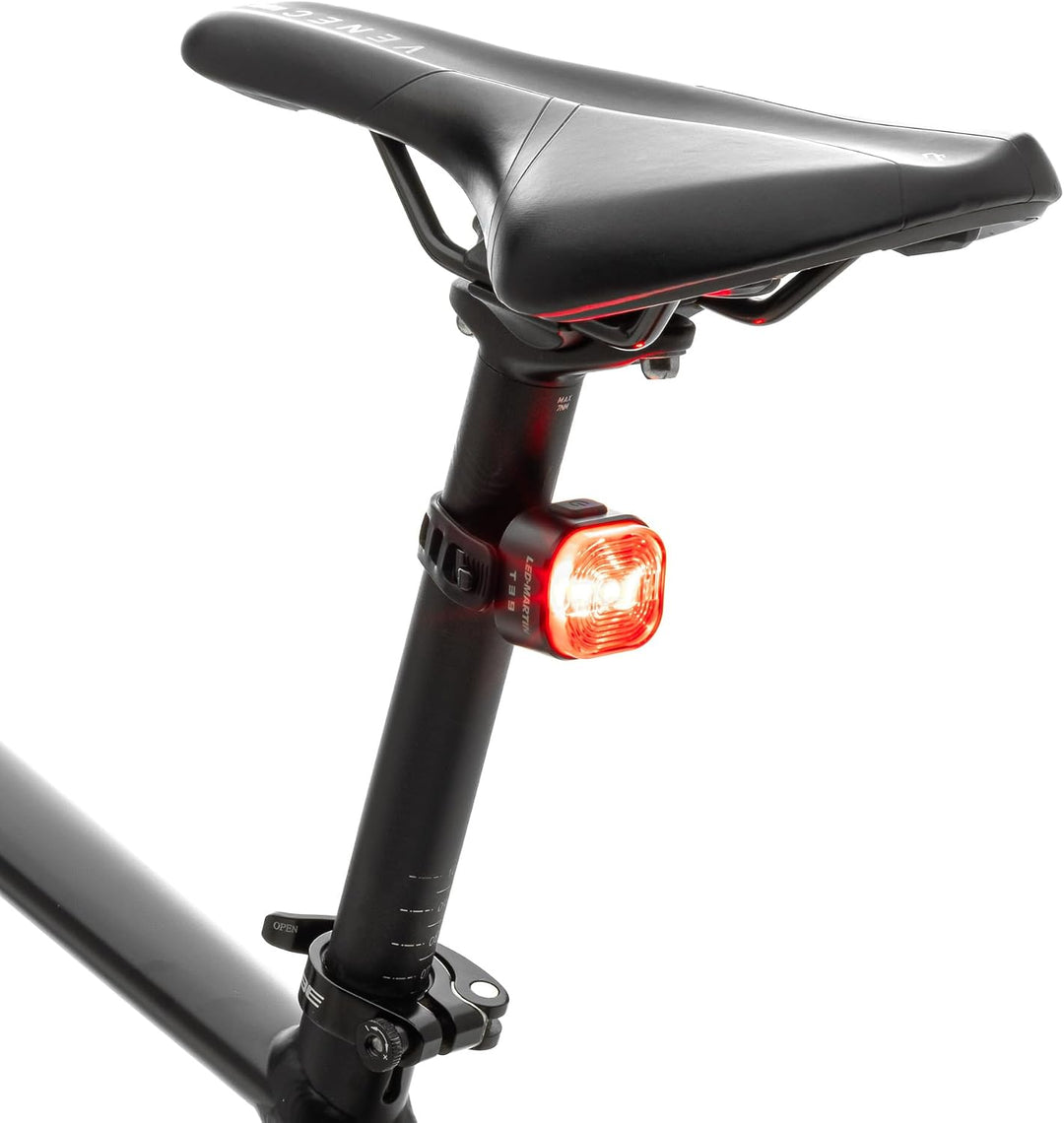 LED-MARTIN® Fahrradlicht Set | max. Helligkeit | LED Fahrradbeleuchtung USB Aufladbar Fahrradlampe,