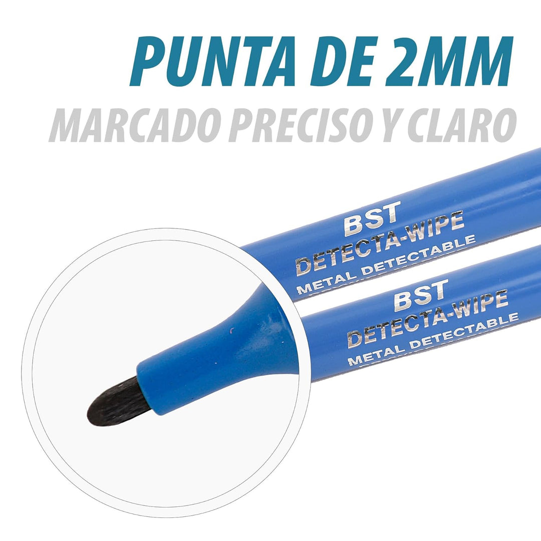 Maya Professionelles Werkzeug Q0800–2/2 Marker Detectable Pro von Metallen und X-Ray, blau, 10 Stück