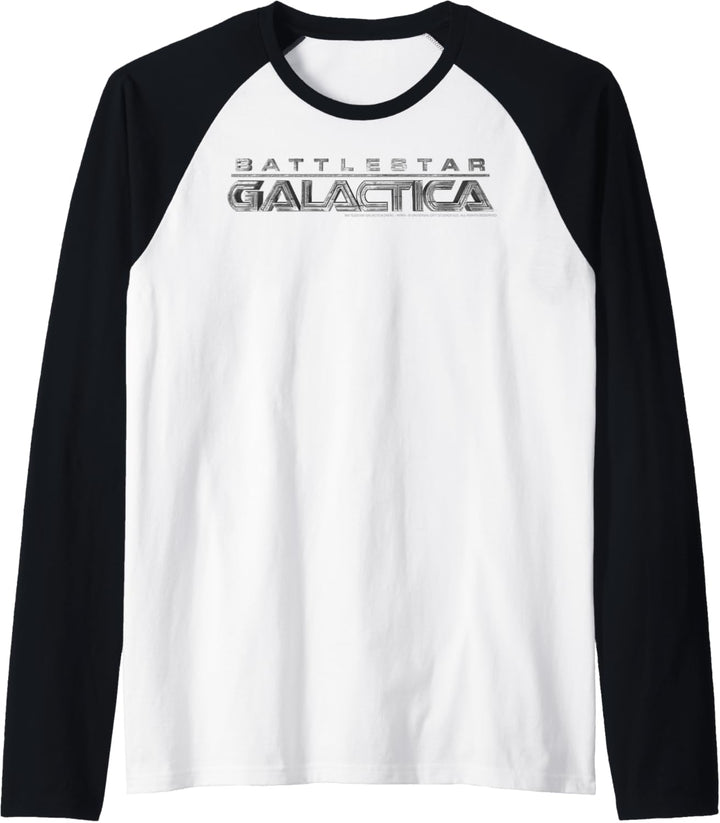Battlestar Galactica Metallic Title Logo Raglan