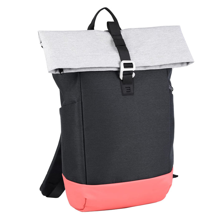 Bevantage Rolltop-Rucksack Wasserdichter Damen-Herren-Kurierrucksack Zweifarbiger PU-Radsport-Tagesr