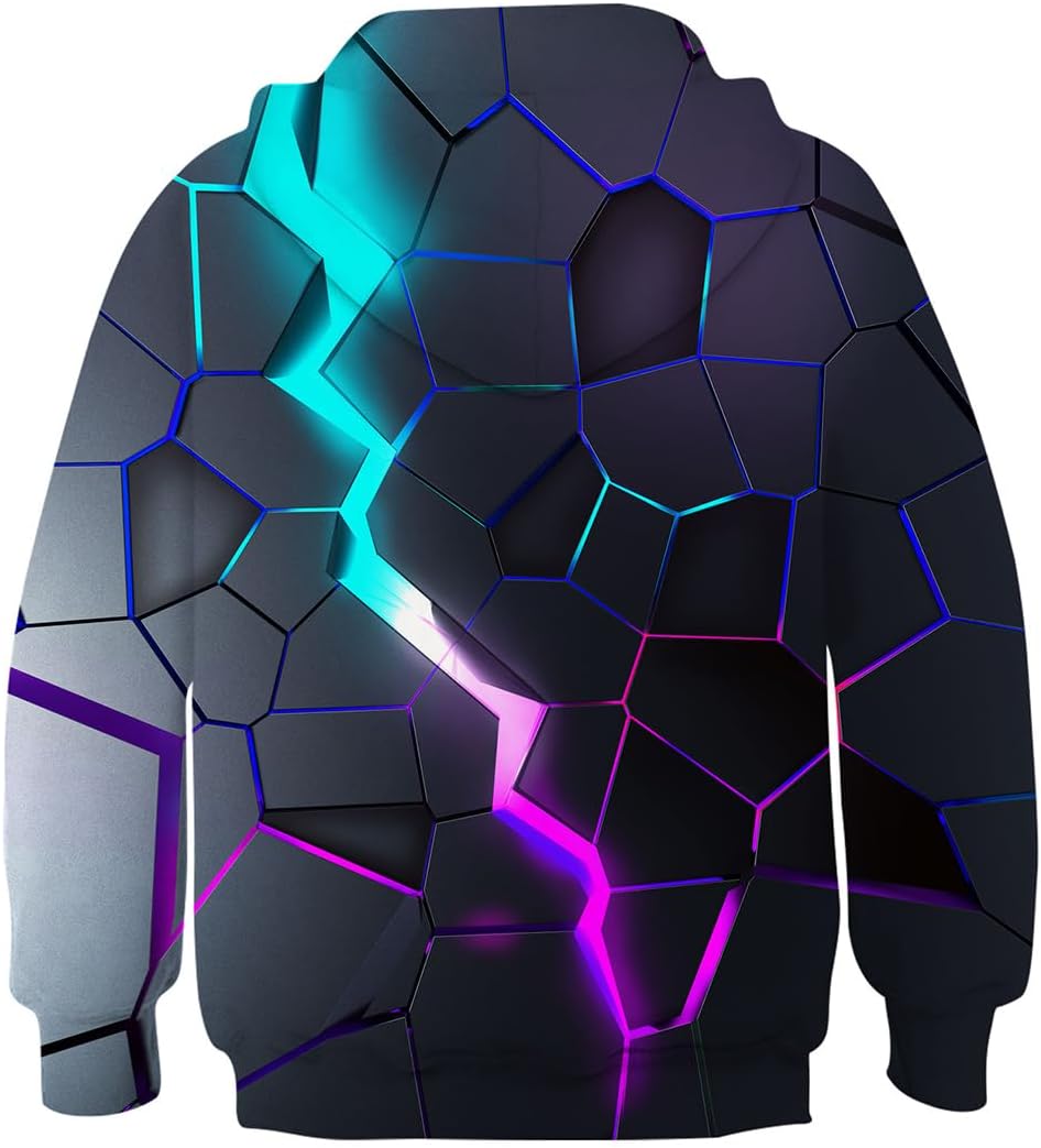 Fanient Kinder Junge Mädchen Hoodies 3D Drucken lebendige Tier Cartoon Grafik Sweatshirt Tasche Pull