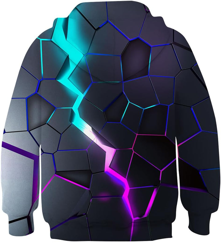 Fanient Kinder Junge Mädchen Hoodies 3D Drucken lebendige Tier Cartoon Grafik Sweatshirt Tasche Pull
