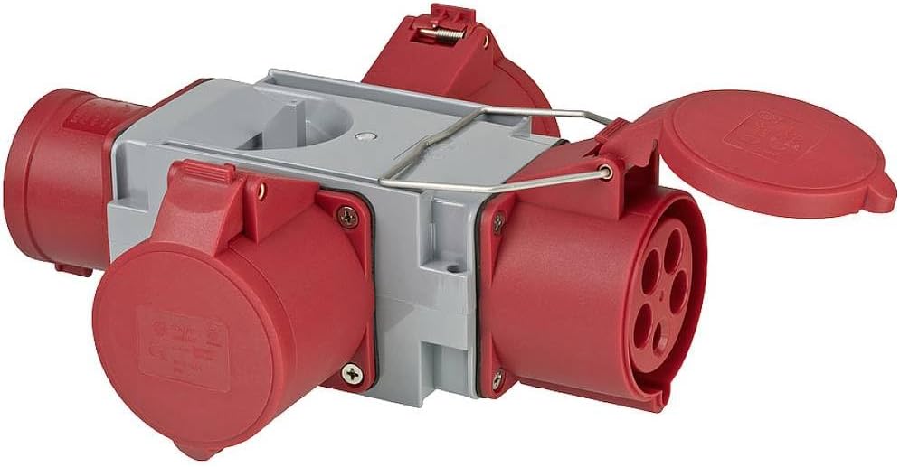 Brennenstuhl CEE Adapter Stromverteiler IP44 (1x CEE Stecker 400V/32A & 3x CEE Steckdosen 400V/32A,