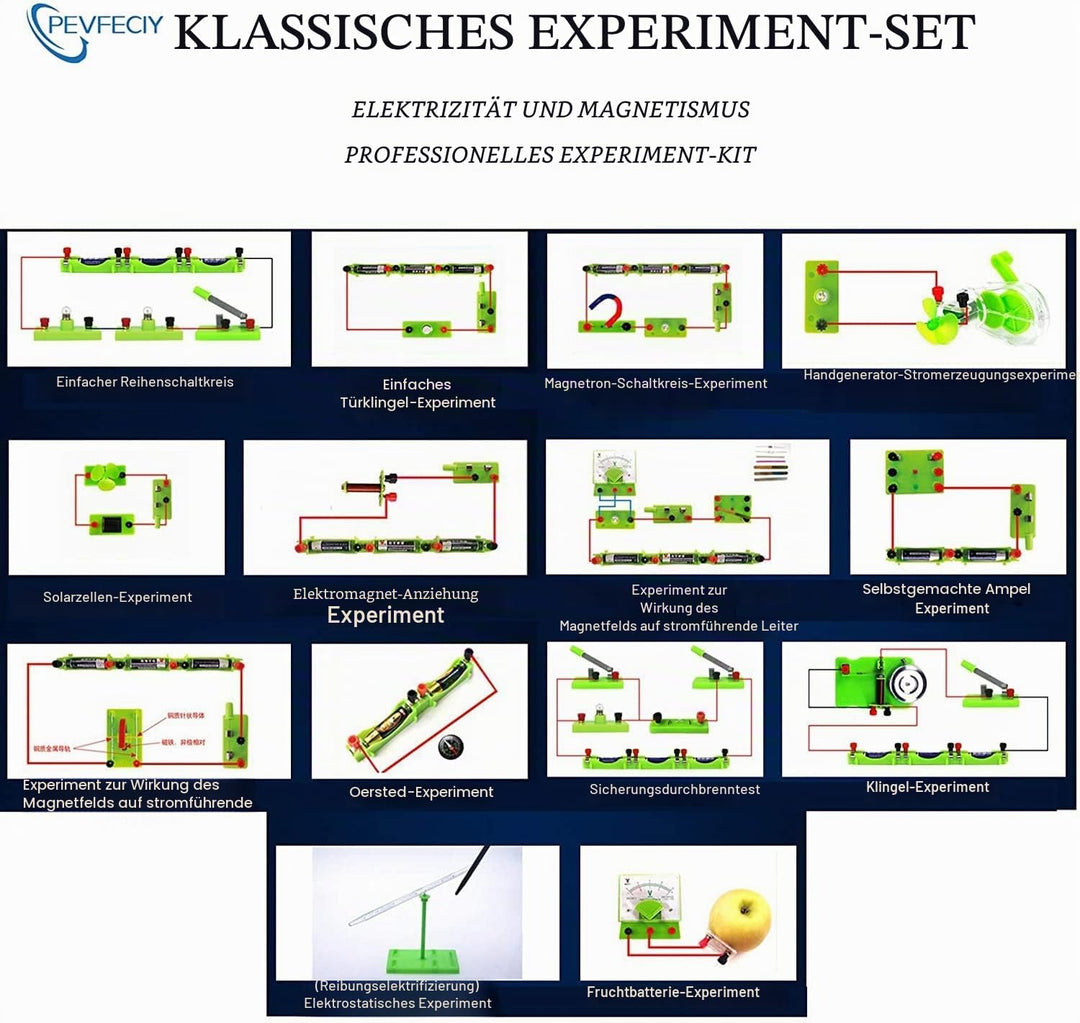 Physik Experimentierkästen STEM Elektronik Baukasten für Kinder,Elektrizität und Magnetismus Experim