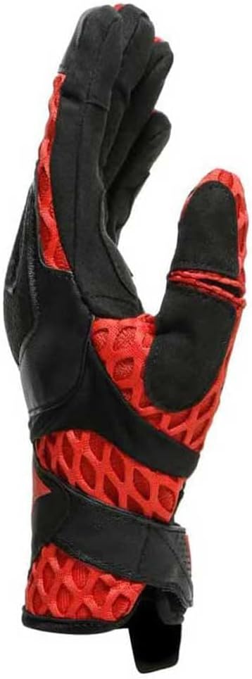 Dainese Air-Maze Unisex Gloves, Motorradhandschuhe Sommer Textil, für Damen und Herren, Schwarz/Rot,