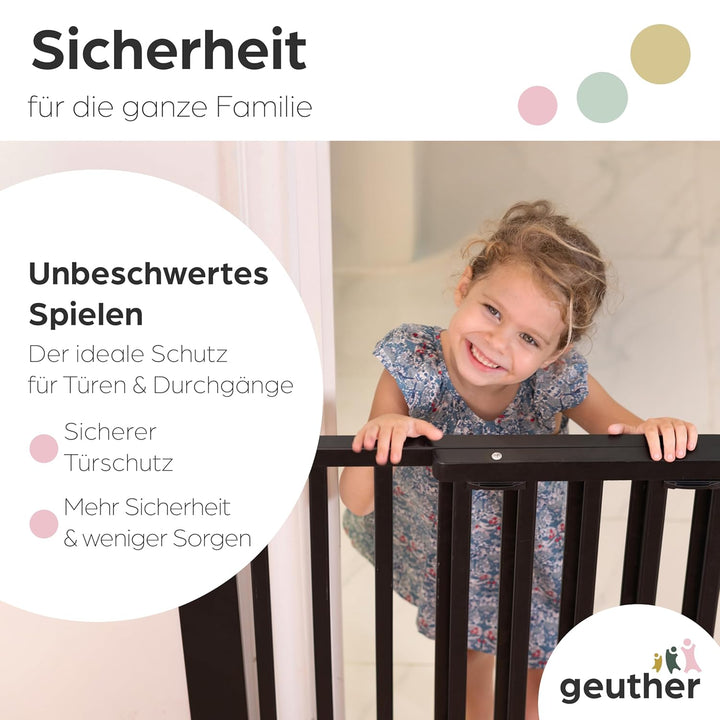 Geuther 2732+ schwenkbares Türschutzgitter, TÜV/GS zertifiziert, Türgitter, Treppenschutzgitter (58