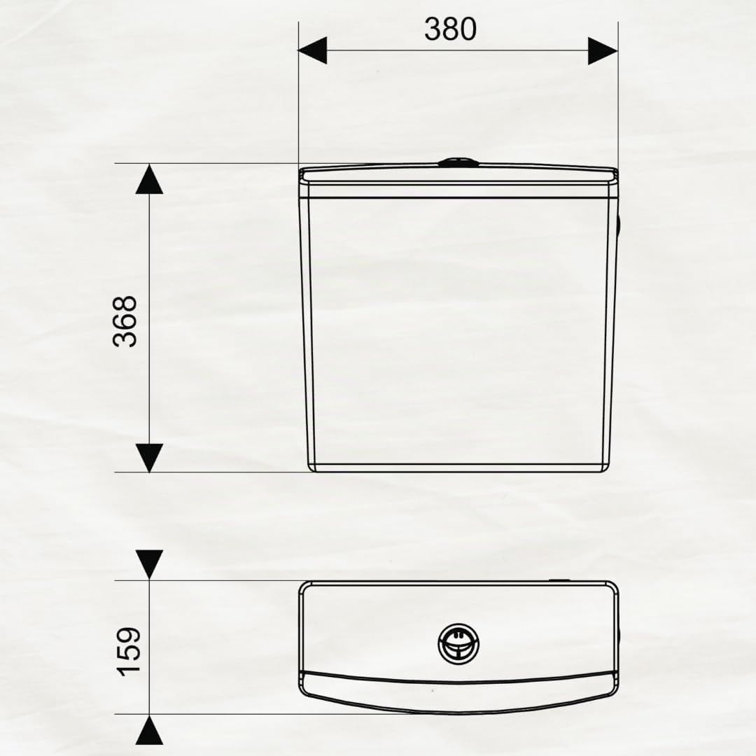 Wirquin Reviso 50717361 Hohe-Level 1-Spülkasten Volumen