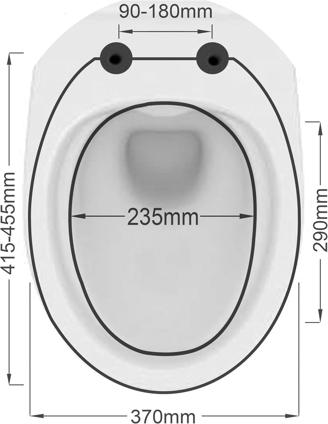 spirella Toilettendeckel oval Klodeckel mit Quick-Release-Funktion und Softclose Absenkautomatik. An