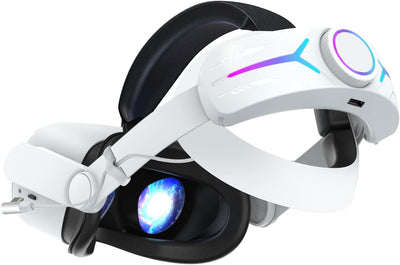 Nalezuns VR Brille VR Headset pc, 8000mAh Akku 3D VR Brille 110° FOV Zubehör PC, Headset mit LED Hin