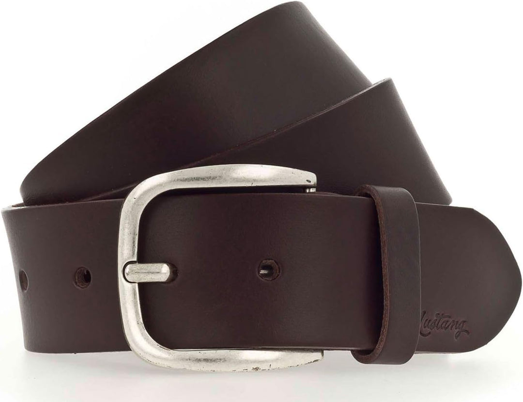 MUSTANG Classic Women Leather Belt W100 Darkbrown