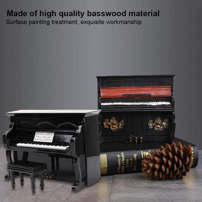 Mini Piano Miniatur Holz Klavier Modell mit kleinen Hocker Musikinstrument Modell musikalische Gesch