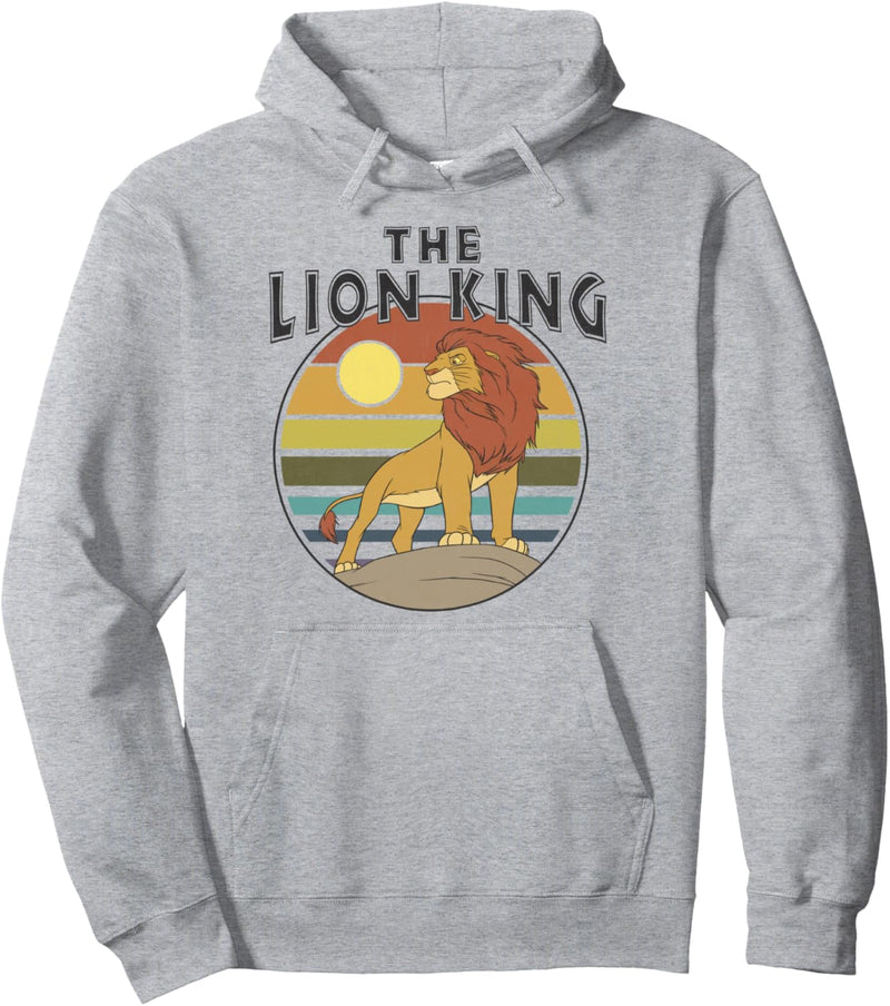 Disney The Lion King Simba Retro Sunset Portrait Pullover Hoodie