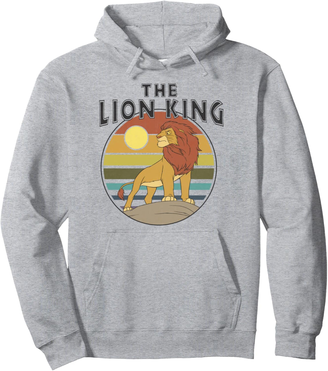 Disney The Lion King Simba Retro Sunset Portrait Pullover Hoodie