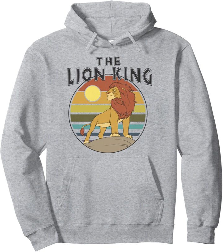 Disney The Lion King Simba Retro Sunset Portrait Pullover Hoodie