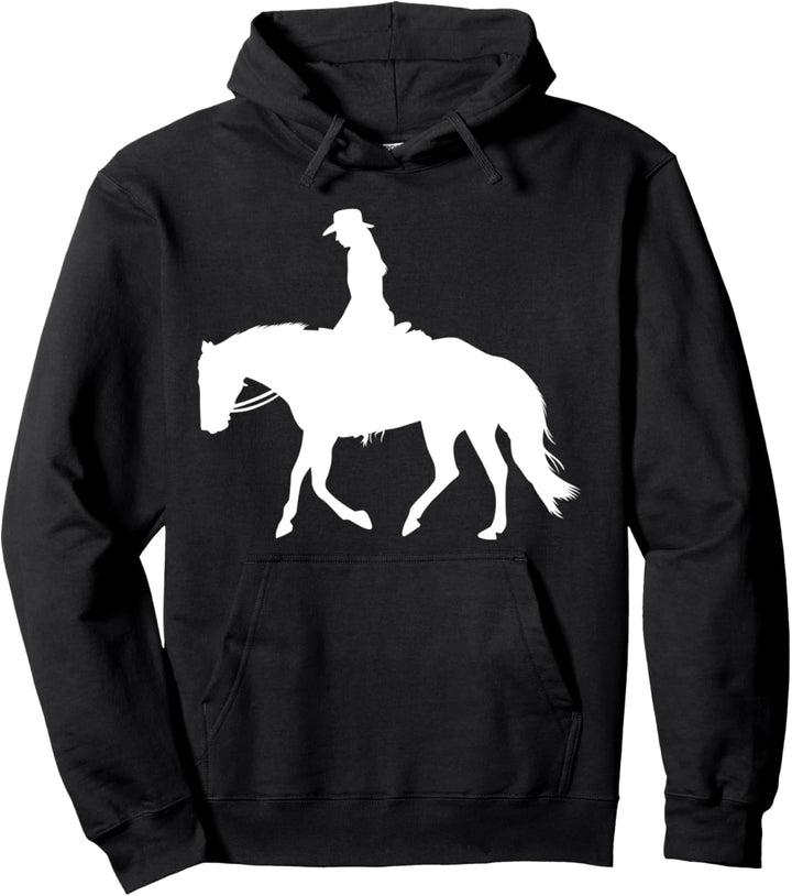 Westernreiten Westernreiterin Lustig Pferd Reiterin Sport Pullover Hoodie