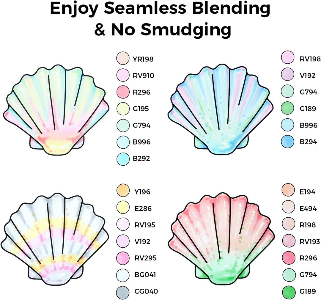 Ohuhu Pastel Marker Stifte, 48 Farben Permanent Marker Stiften Marker Pen verdoppelt spitzt Kunst Sk