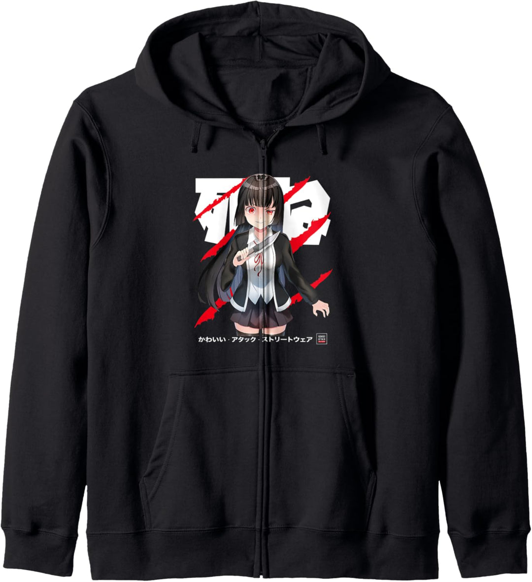 Yandere Kawaii Japanischer Anime Kapuzenjacke