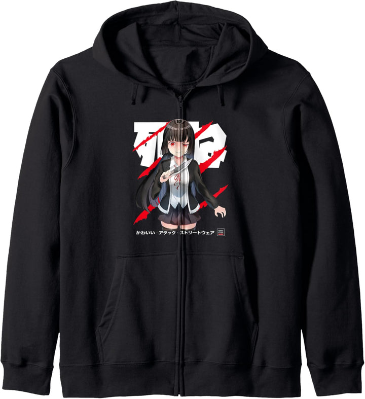 Yandere Kawaii Japanischer Anime Kapuzenjacke