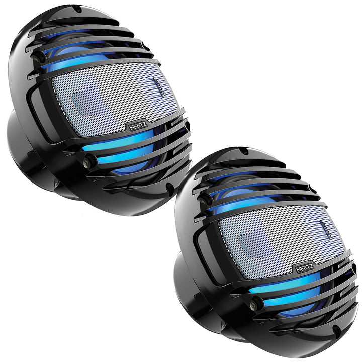 Hertz HMX 8-LD-TC | 20cm Hochleistungs Marine Koaxial Lautsprecher schwarz | RGB-LED