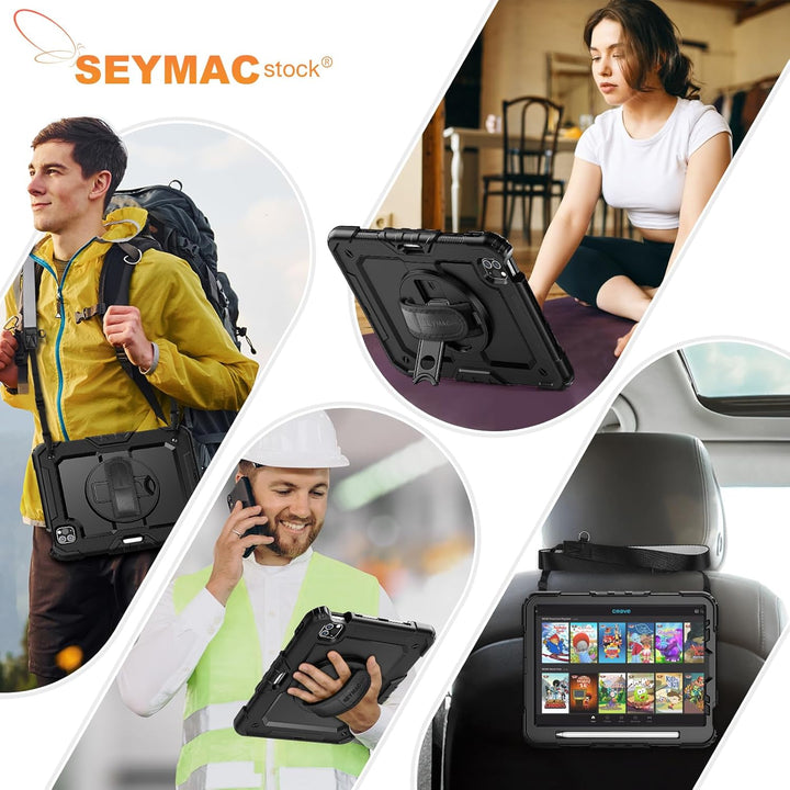 SEYMAC stock Hülle für iPad Pro 11 Zoll (4./3./2./1.Generation, 2022/2021/2020/2018), Stossfeste iPa