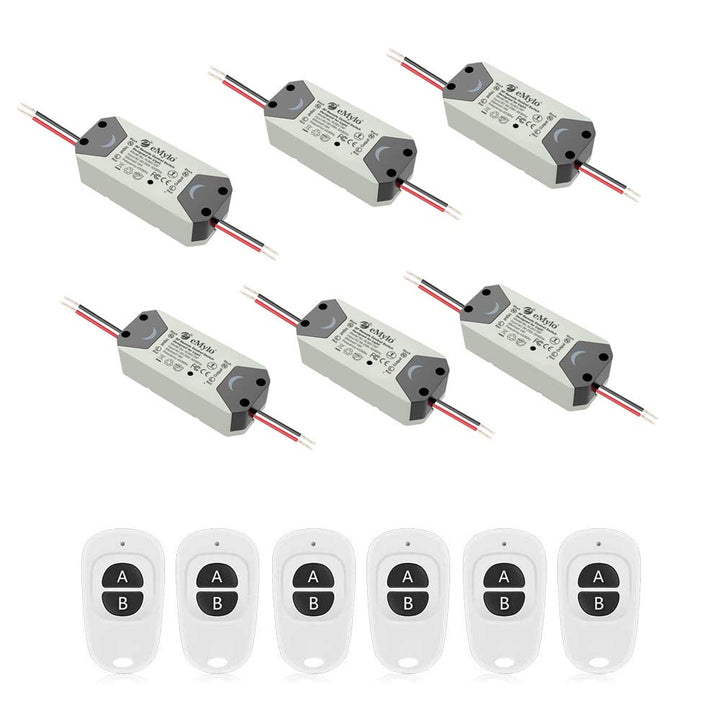 eMylo Smart Wireless RF Fernsteuerungsschalter 220V Relais 1000W Ein 1-Kanal-HF-Relaisschalter 90-25