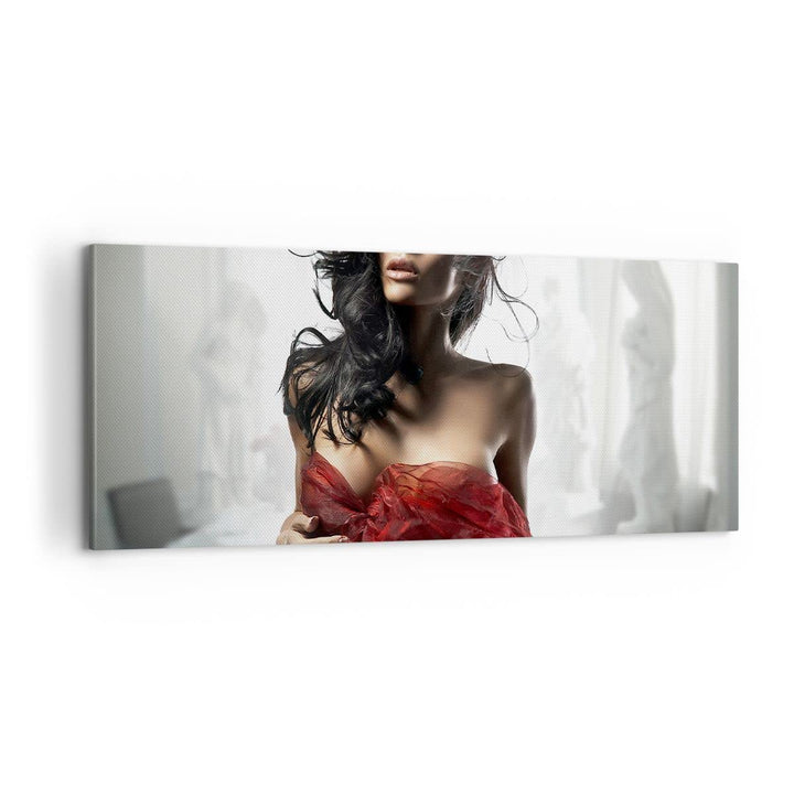 Panorama Bilder auf Leinwand 100x40cm Leinwandbild Schönheit Körper Kleid Eleganz Gross Wanddeko Bil