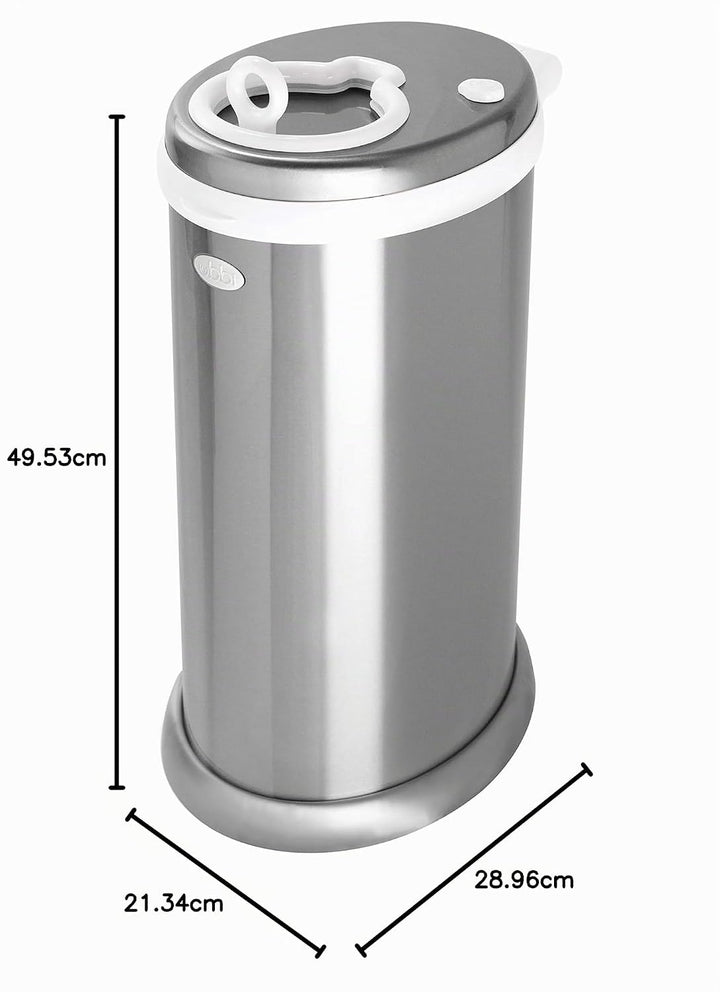 Ubbi Windeleimer &amp; Edelstahl Windeleimer for stainless steel pails Chrome, Chrome
