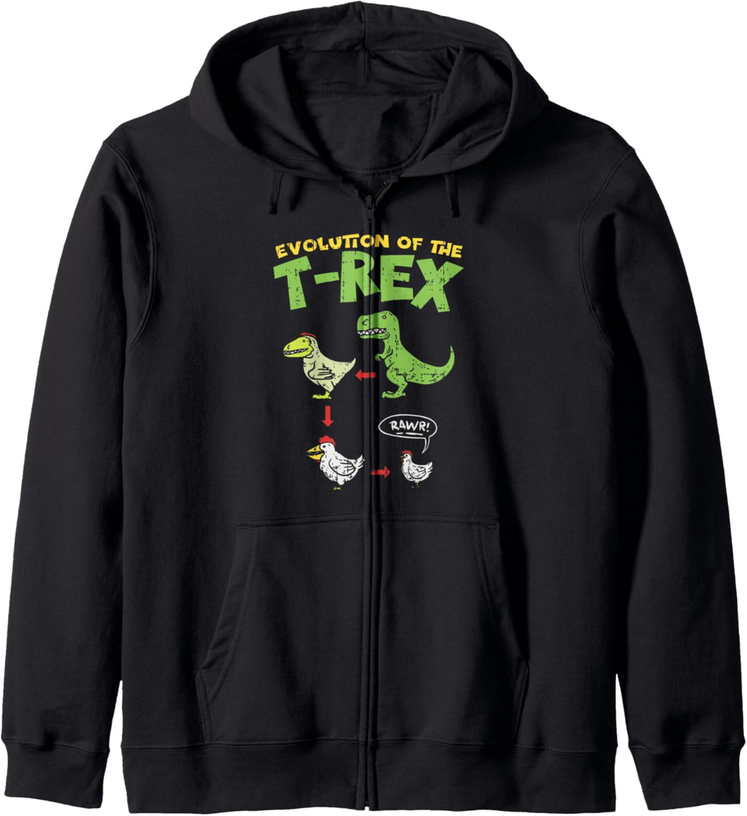Funny T-Rex Dino Chicken Farmer Gift Kapuzenjacke