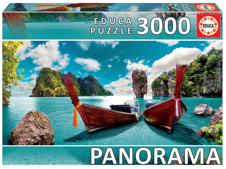 Educa 18581, Phuket, 3000 Teile Panorama Puzzle für Erwachsene und Kinder ab 12 Jahren, Thailand, As