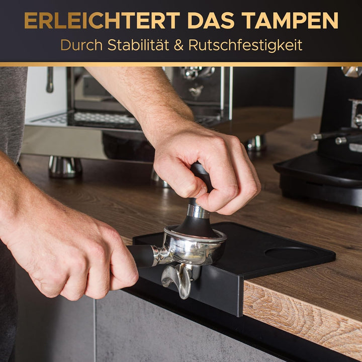 BaristaLegends Espresso Tamper 58,5mm – Präziser Kaffee-Tamper mit Edelstahlbase und Holzgriff, Anti