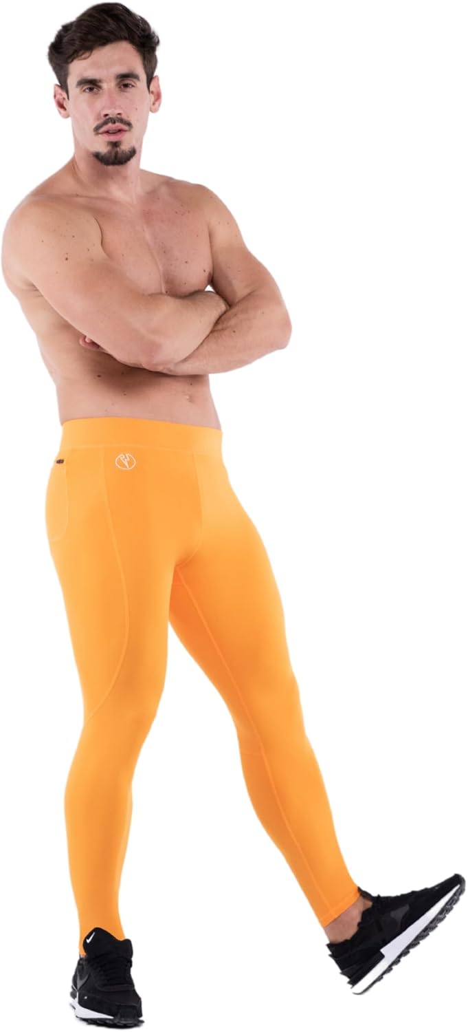 Kapow Meggings Performance PRO: Lange Sportleggings für Herren mit Kompression – Perfekt für Laufen,