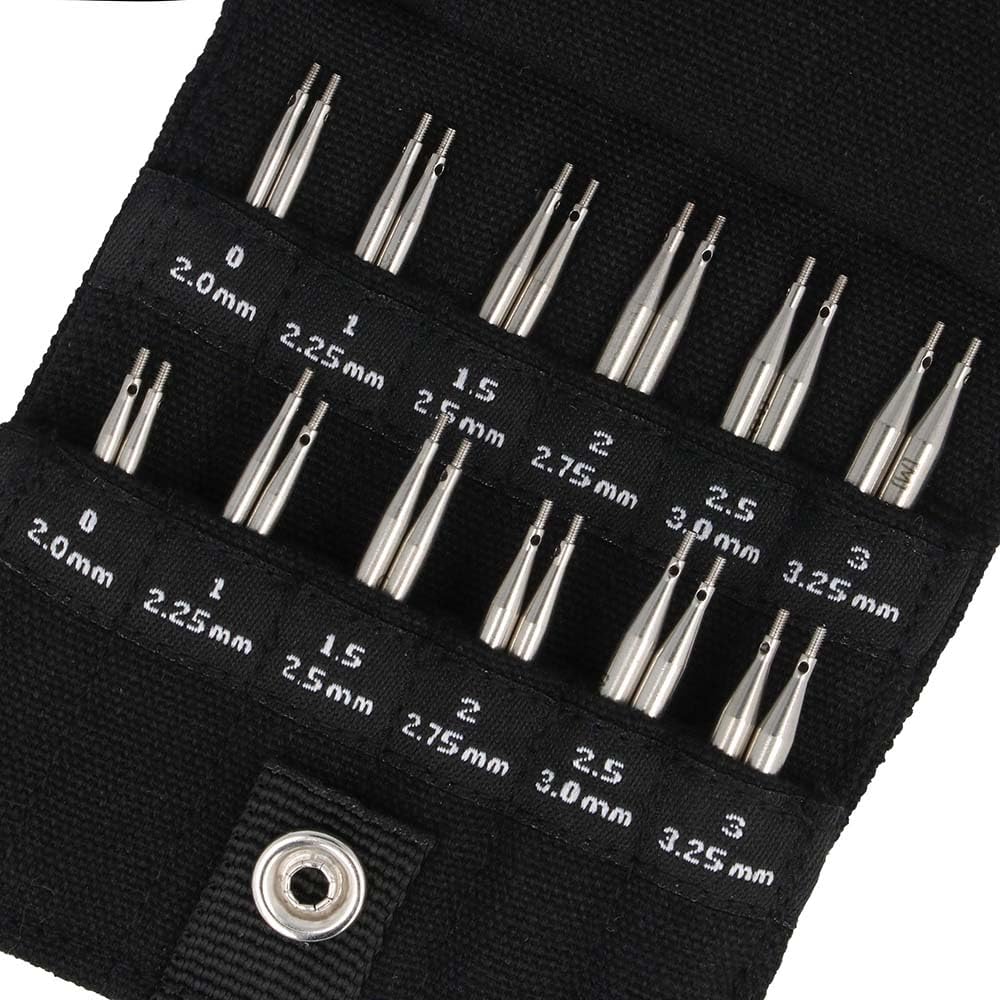 Chiaogoo - Chiaogoo Twist (5 + 8 cm, 2,00 - 3,25 mm) Kurz austauschbare Kreisnadel -Tipps Combo Pack