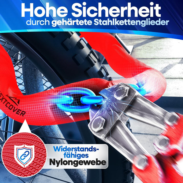 NEXTCOVER® Fahrradschloss LockOne mit Zahlencode I - [SAFESECURE] Zahlenschloss hohe Sicherheit Fahr