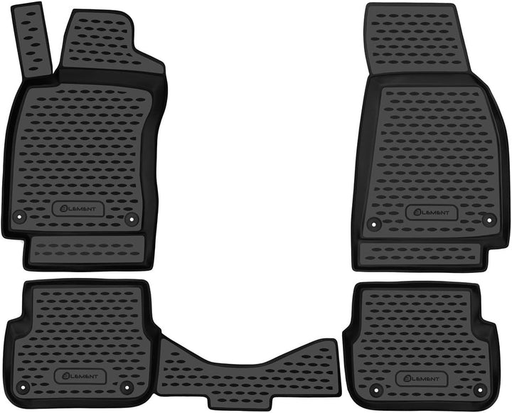 Element Passgenaue Premium Antirutsch Gummi Fussmatten - Nissan Qashqai, for Cars Assembled in UK