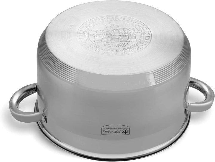 EDENBERG 12-teilig Induktion Kochtopfset Edelstahl Für Induktion